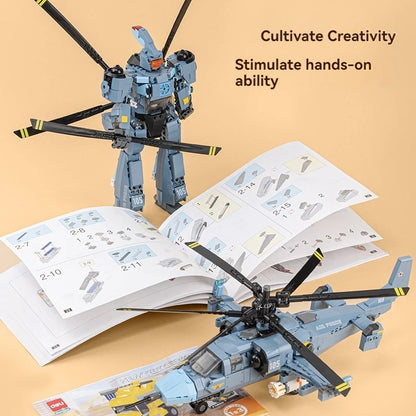 Deli YP120 Assemble Educational Toys Combined Building Block Mecha Robot Building Block Suit for Children 12pcs Per Carton Set