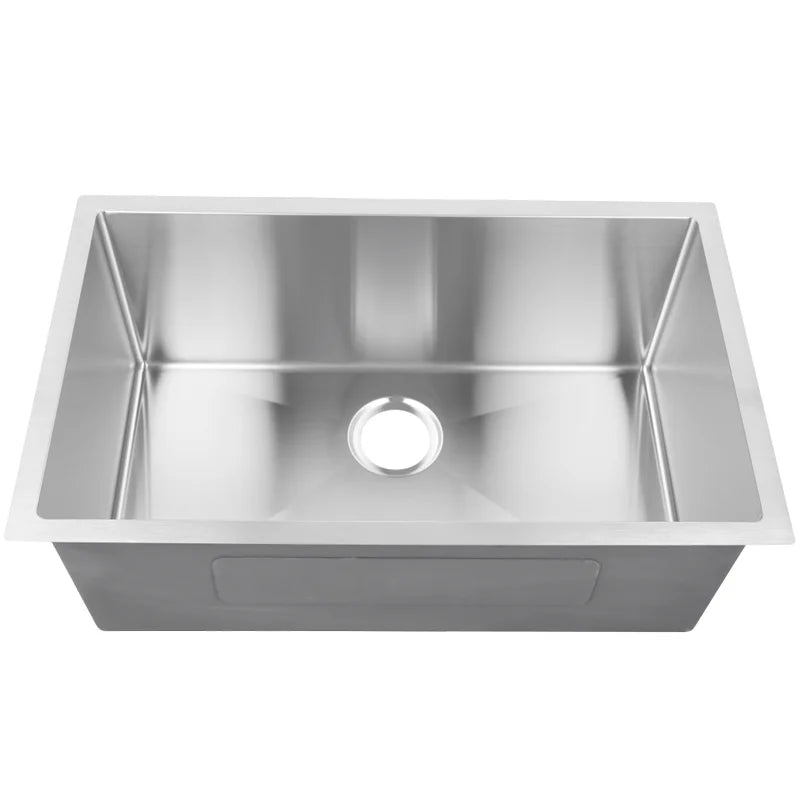 Wholesale Handmade Stainless Steel Kitchen Sink Anti-overflow Design Rectangle Single Bowl Kitchen Sink