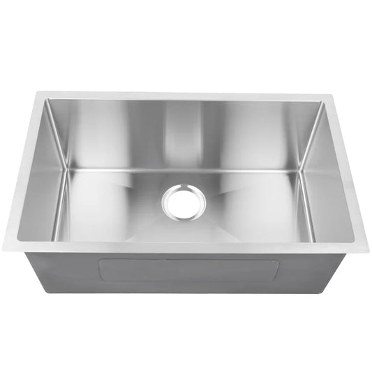 Wholesale Handmade Stainless Steel Kitchen Sink Anti-overflow Design Rectangle Single Bowl Kitchen Sink