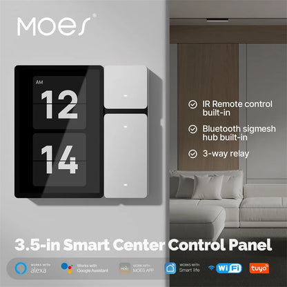 3.5inch Infrared  Gateway Remote Control Tuya WIFI 3gang Smart Switch Home Multi-Function Touch Screen Control 240v