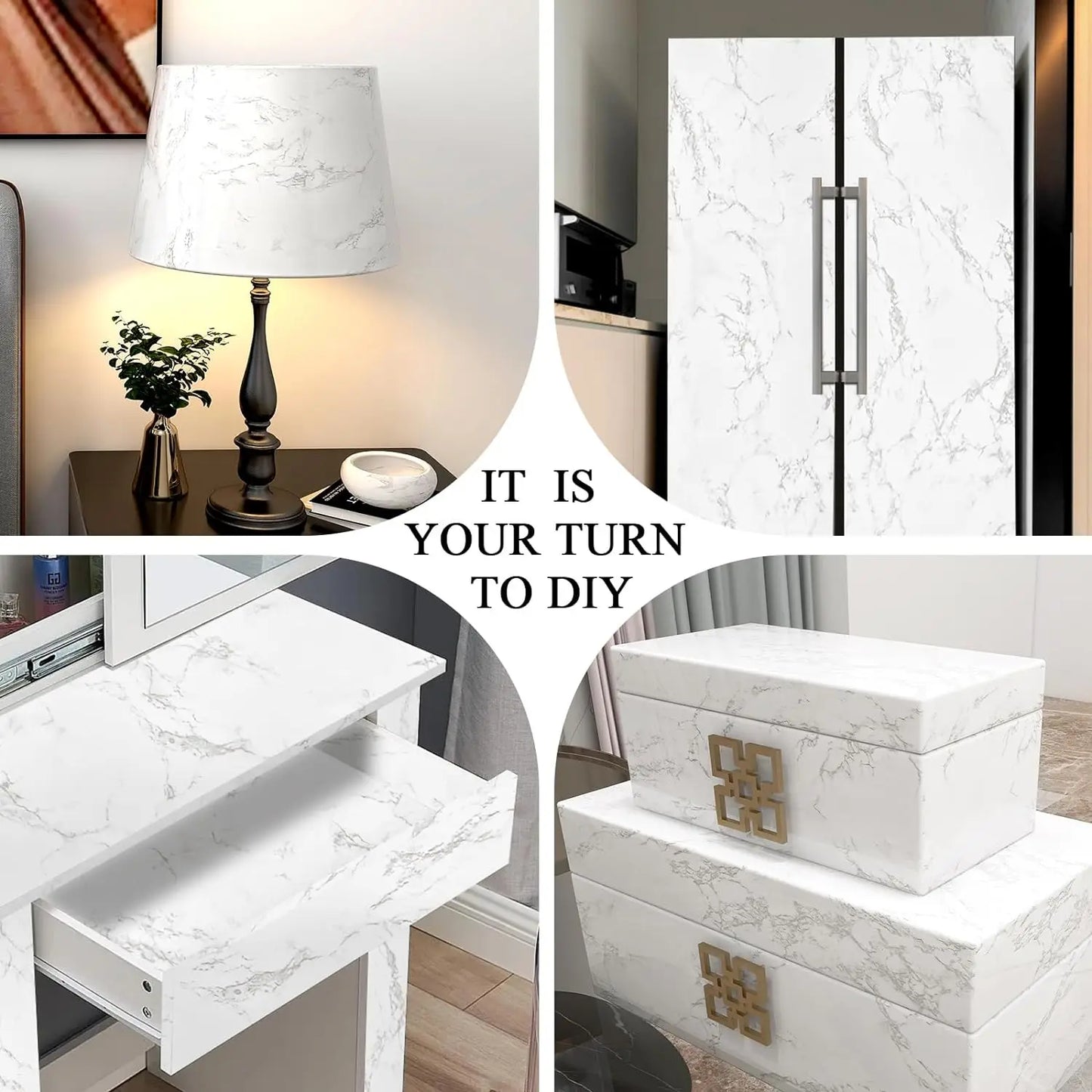 15.75x196.8 Inch Marble Wallpaper Peel and Stick Waterproof Vinyl Self Adhesive Wall Stickers Marble Sticker for Kitchen Cabinet