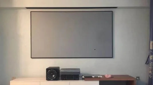 Best 80 100 120 150 Inch Ultra Short Throw Fixed Frame Projector Screen Ambient Light Rejecting PET Diamond Grating Home Cinema