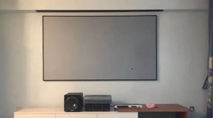 Best 80 100 120 150 Inch Ultra Short Throw Fixed Frame Projector Screen Ambient Light Rejecting PET Diamond Grating Home Cinema