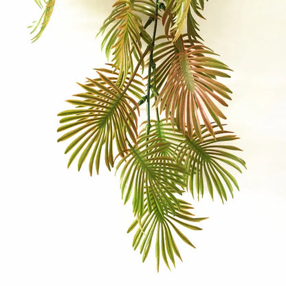 Artificial Palm Green Plants Vine Turtle Leaf Rattan Ceiling Wall Hanging Flower Maple Leaves Wedding Garden Balcony Home Decor