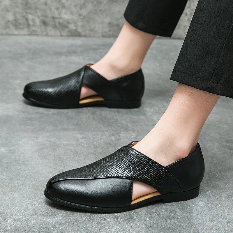 Size 38-47 Summer Casual Shoes Comfortable PU Leather Slip on Goes With Everything Men Dress Shoes