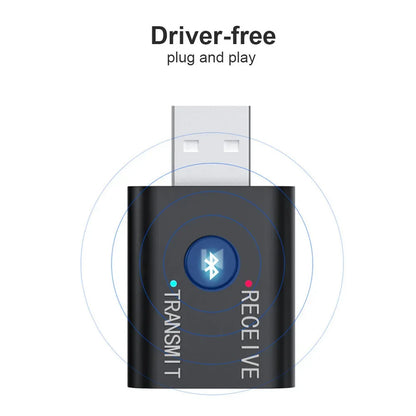 AUX Bluetooth-compatible Adapter With 3.5mm Cable for Car PC Computer Headphone Receiver Transmitter 2IN1 Wireless Audio Adapter