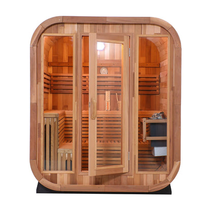 Best-Selling Luxury 2-4 Person Outdoor Traditional Canada Red Cedar Cube Outdoor Sauna