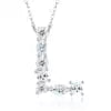 Pass Diamond Tester Letter C Multi Cut VVS Moissanite Necklace 925 Silver Platinum Plated Elegant Fine Jewelry Necklace