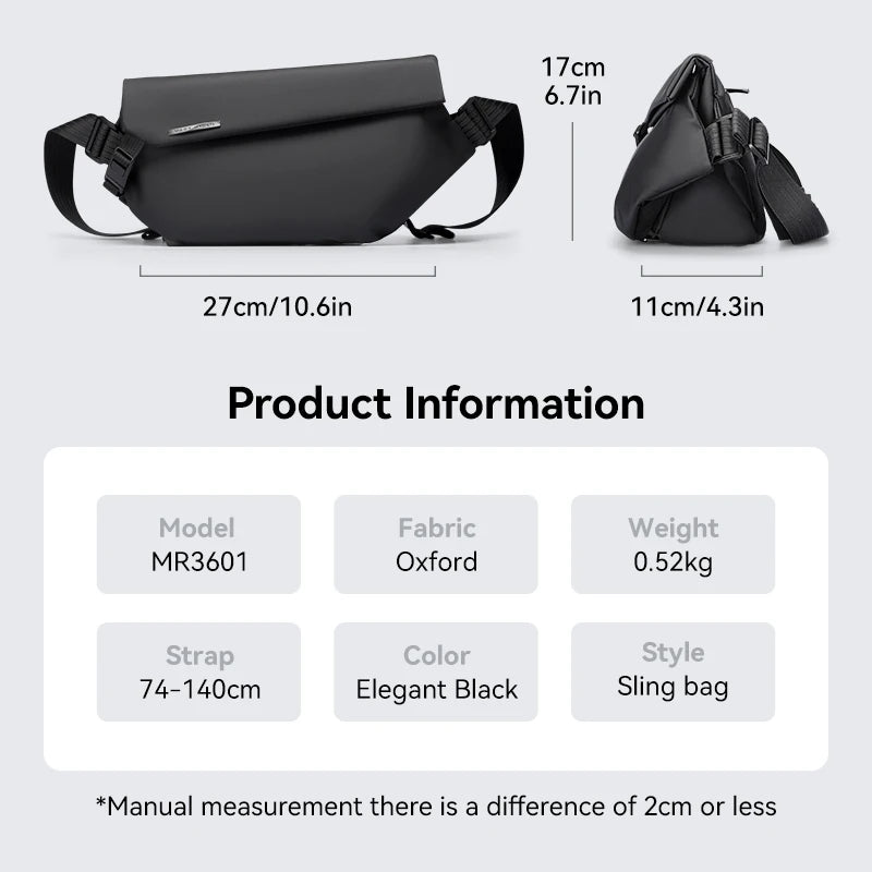 Mark Ryden Factory Wholesale Customised Crossbody Bag Men's Large Capacity Shoulder Tide Sports Small Backpack  Bag L_MR3601-B