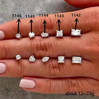 E1143 Diamond Earrings Round Brilliant Cut G Color Women's Classic Everyday Wear Jewelry