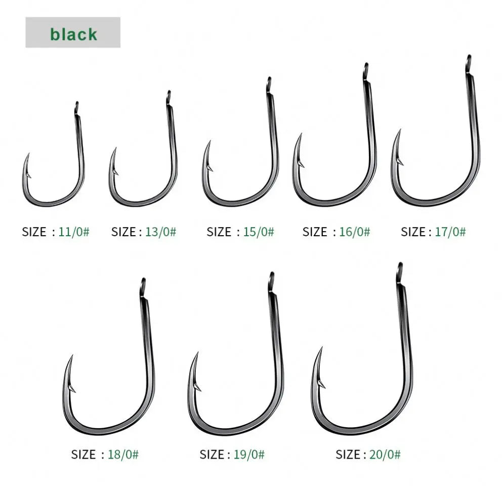 Free Samples Newest 30pcs/set Fishing Hooks Set High Carbon Steel Barbed Single Circle Hook Dip Barbed Carp Hooks Sea Fishing