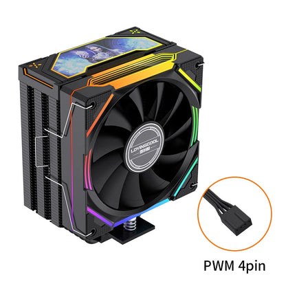 LOVINGCOOL Custom Intel CPU Cooler RGB 115x Radiator PC TDP 220W Quiet Cooler 120mm Cooling Fan for Gaming Case PC CPU Coolers