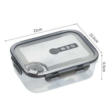 School Office Reusable Microwaveable Meal Prep Food Storage Container BPA-free PP 3 Compartment Simple Plastic Bento Lunch Box