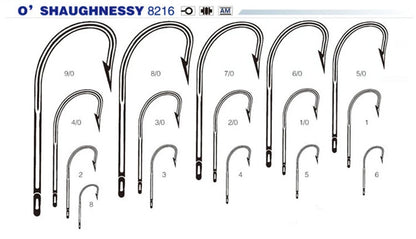 ICERIO 50PCS High Carbon Steel Barbed O'Shaughnessy Jig Hooks Saltwater Fishing Ringed Hooks Accessories Tackle