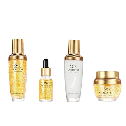 MRUIS 24k Gold  Collagen Cream Peptide Snail Brighten Whitening Skin and Fight Against Aging Serum Lotion Facial Care Luxury Set
