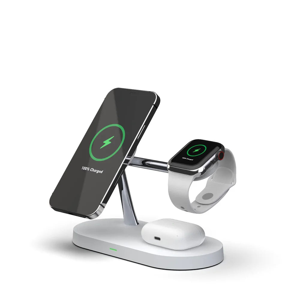 Five-in-One Smart 3 Chip Wireless Charger 15W Fast Charging for Multiple Mobile Devices at the Same Time