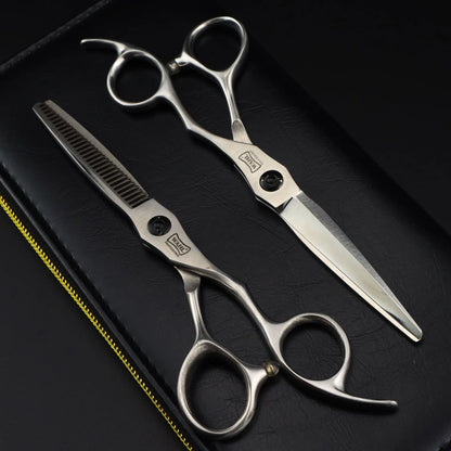 6.0 Inch New Fashion GM49-01 Professional Design Beauty Barber Scissors Flat Scissors Tooth Hair  Scissors HS-893