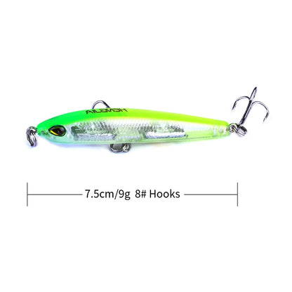 Hot sale 7.5CM 9G Pencil fishing lures for bass hard plastic fishing lures
