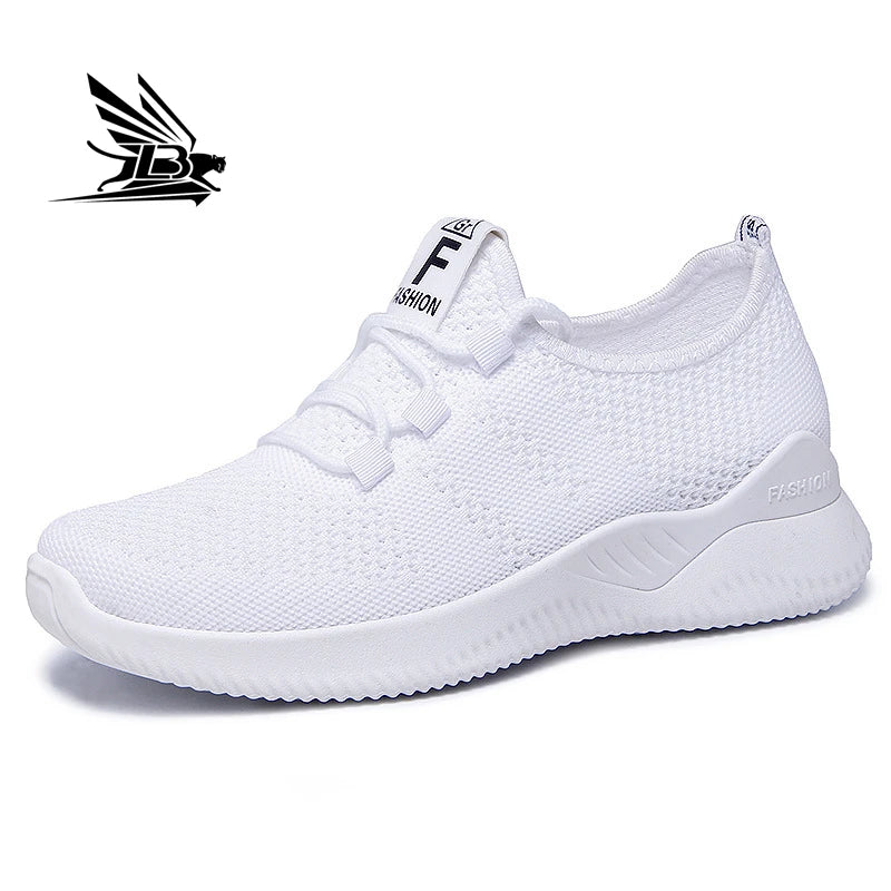 Women's Fashion Casual Sport Walking Sneakers Wholesale New Styles Disposable Breathable Flexible Tennis Shoes for Ladies