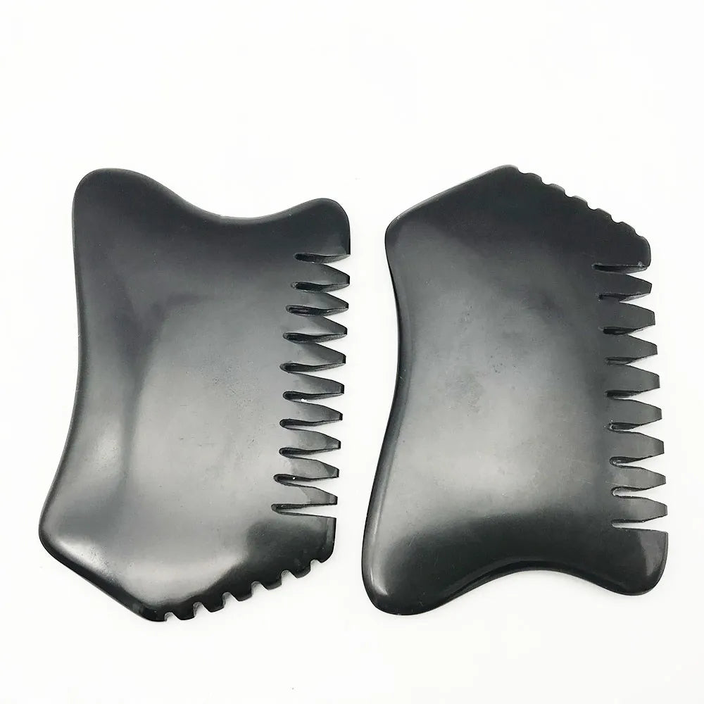 Guasha Comb Massage Guasha Board Jade Gua Sha Scraping Black Bian Stone Gua Sha Tool