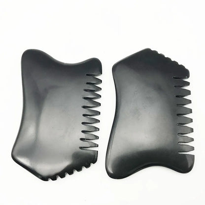 Guasha Comb Massage Guasha Board Jade Gua Sha Scraping Black Bian Stone Gua Sha Tool