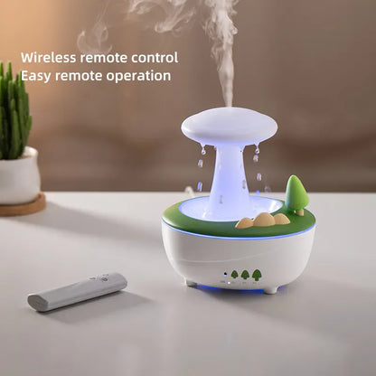 2025 New Trending 3D Simulation Landscape RainDrop Air Humidifier 7 Color Night Lights 280ML Aromatherapy Fragrant Oil Diffuser