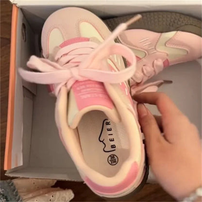 2026 Summer New Niche Versatile Sports White Shoes Mesh Breathable Casual Board Shoes Fashion German Training Women Shoes