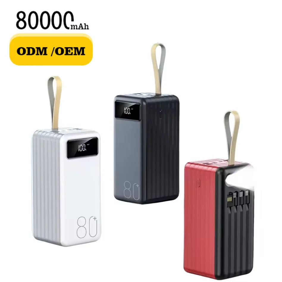 Factory Wholesale  Powerbank 80000 MAh Battery Bank Best Sellers Power Bank 80000mAh