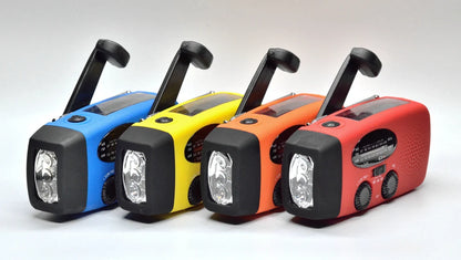 Solar Hand Crank NOAA Weather Radio Torch with Built-in Speaker AM/FM Screen USB Rechargeable 2000mAh Cell Phone Charger
