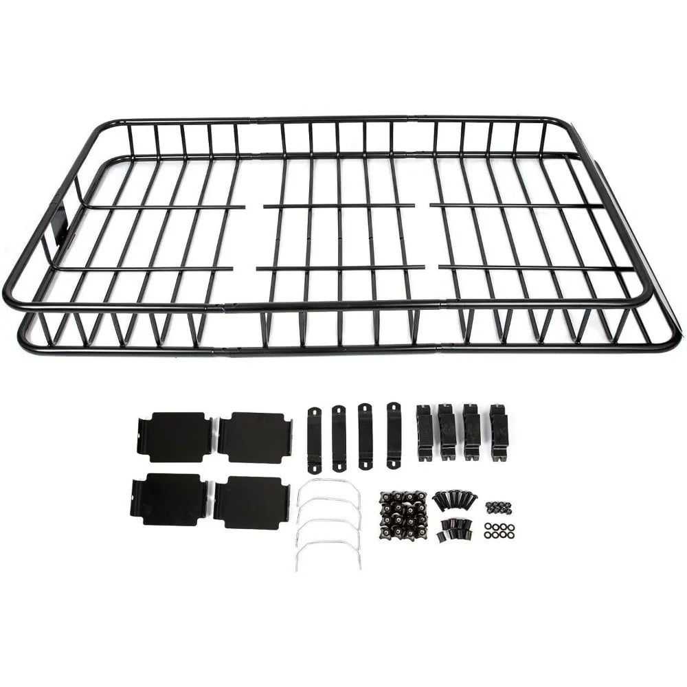64'' Universal Roof Rack w/Extension Cargo SUV Top Luggage Carrier Basket Holder