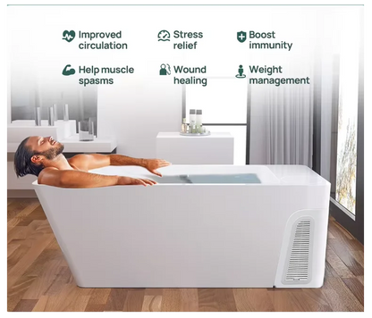 ICEGALAX Wholesale Ice Bath Soaking Tub All in Cold Water Plunge Bathroom Acrylic Ice Bathtub for Ice Water Therapy