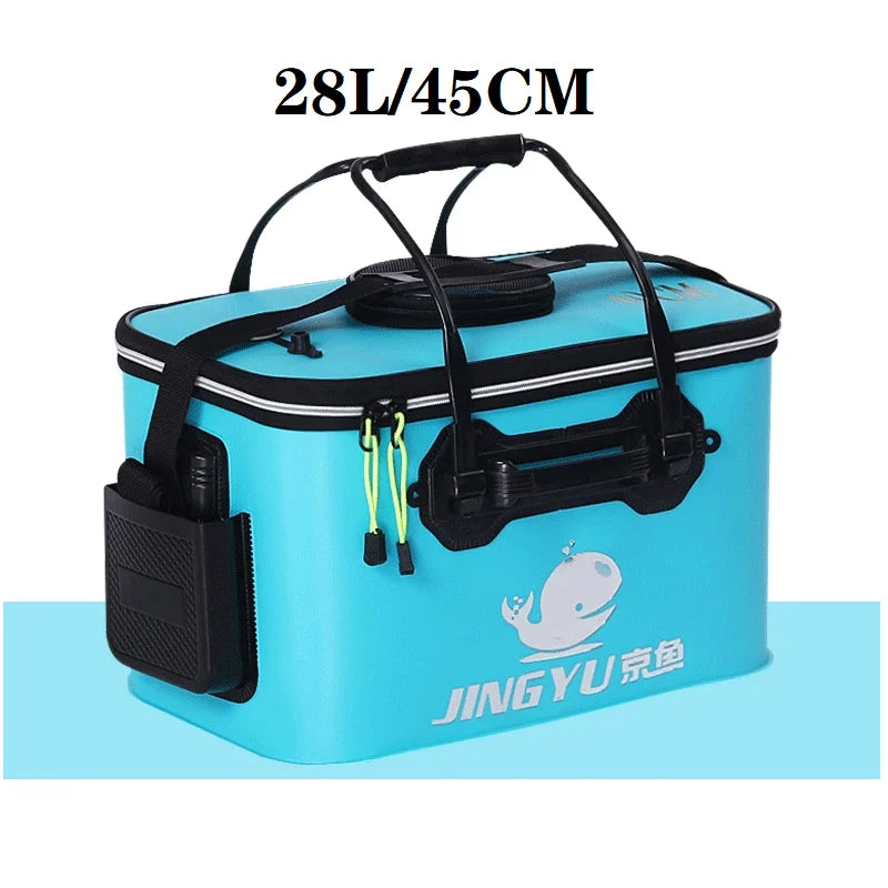 EVA Portable Fishing Bag Folding Thicken Live Fishing Box Tank Bucket Camping Fishing Tackle Fishbox Storage Bag fishing gear