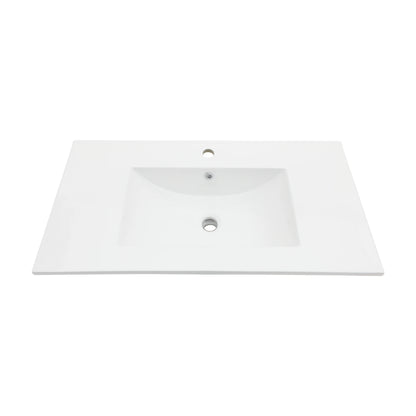 Sarlai US Stock  36-Inch Modern Drop-In  Vanity Easy Clean Bathroom Sinks Ceramic Thin Edge Basin