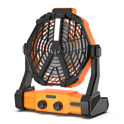 Portable Outdoor Solar Ventilation Fan for Camping for Tent Lighting Charging Dry Battery Four Wind Speed Fan Lighting Treasure