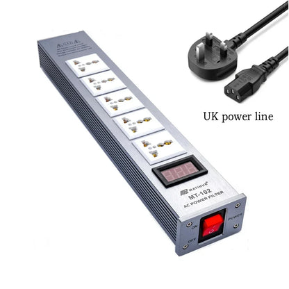 Matihur MT-102 Audio Noise AC Power Filter Power Conditioner Power Purifier Surge Protection with EU Outlets Power Strip hifi