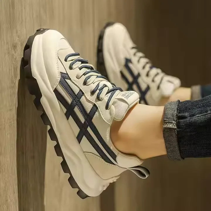 Men's Retro High-End Sports Casual Shoes Breathable Ins Dad Trendy Height Increasing Youth Thick-Soled Comfortable Spring