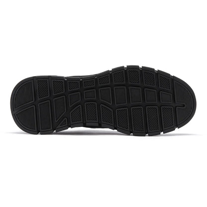 Black Casual Sneakers for Men Versatile Walking Style Running Shoes Stock with Full Grain Leather for Autumn Winter Formal Wear