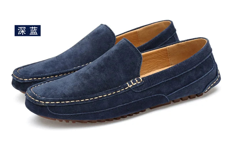 Suede Leather Man Loafers Luxury 2021 Casual Shoes For Men Boat Shoes Handmade Men Slipon Driving Shoes Male Moccasins Zapatos99