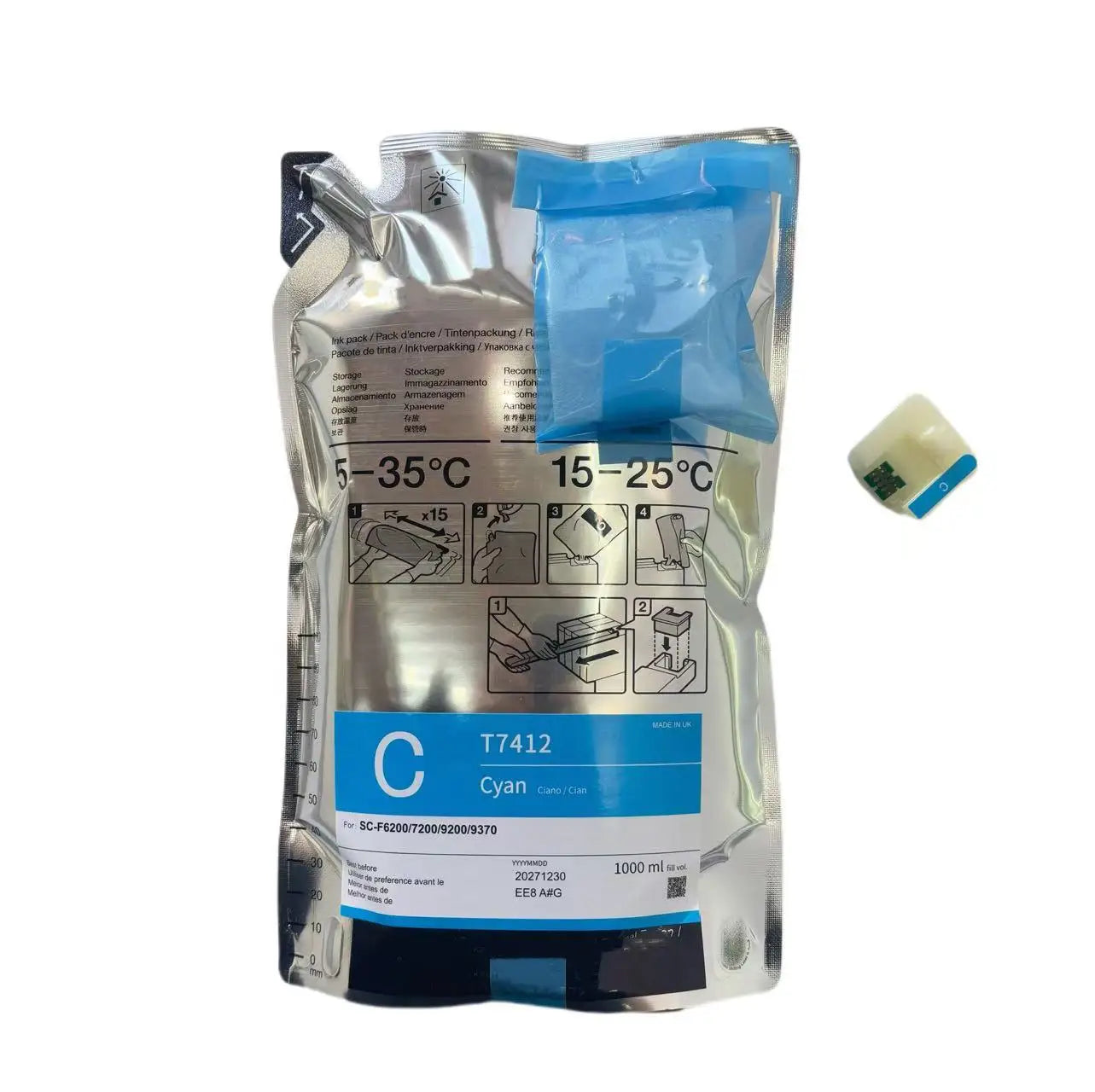 Heat Transfer Ink Sublimation Ink Bag for  Printers F6070 F6200 F6270 F7200 F9200 F9370 Digital Textile Printing