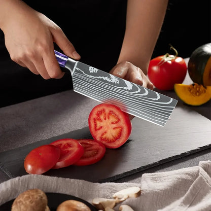 7 Inch Cleaver Kitchen Knife Stainless Steel Vegetable Chopping Chefs Knife Ultra Sharp Cooking Knives for Restaurant,Gift Box