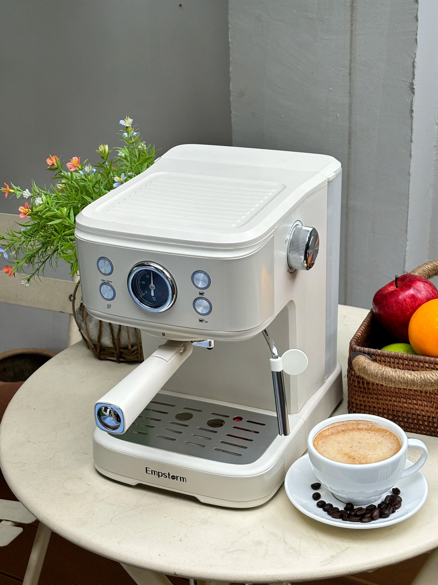 For Original Design 04E White Electric 220V Semi-auto Espresso Machine Capsule Coffee Maker 1.5L Household Brew System