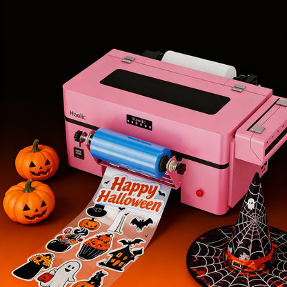 Haolic Automatic UV DTF Printer Roll-to-Roll New 1 Year Epson Head All One Machine Stickers Labels Cup Wraps Multipurpose