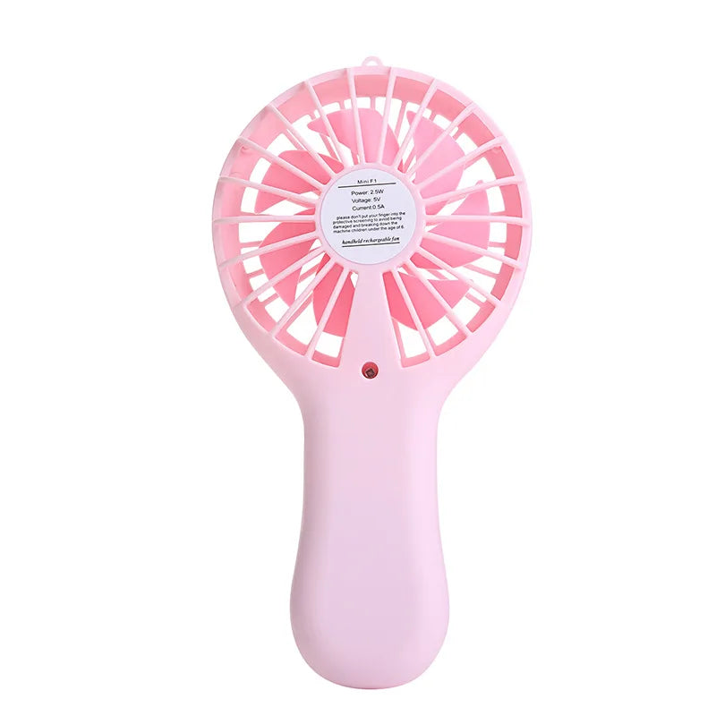 Colorful handheld mini fan portable USB charging convenient creative cool small fan pocket handheld fan summer gift