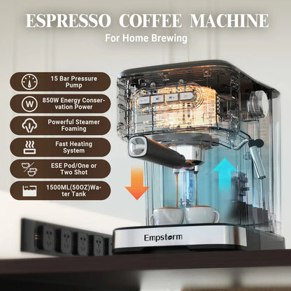 For 01E Electric Espresso Maker Coffee Machine 3-in-1 Household Use for Halloween and Christmas Gifts