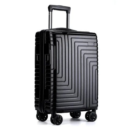 Female Customizable Ultralight Zipper Luggage Case Small Foldable Suitcase with Mute Spinner Wheel Password Box Made From PC