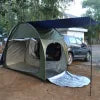 2-Person Double Layer SUV Tent with Canopy Add Raincover for Car Rear Trunk for Car Tailgate & Tram Use