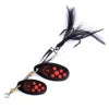 6.5cm/13g Manufacturer Double Blade Fishing Spinner Hard Metal Spoons Blade Swimbait Fishing Lure for Saltwater Freshwater