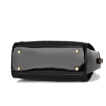 2024 New 2-piece Women's Premium PU Handbag Wholesale Leather Women's Stone Pressed Alligator Skin logo Shoulder Tote Bag