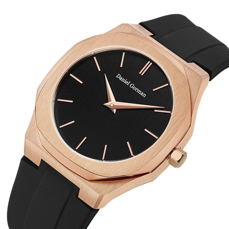 2025 Men Quartz Watch Stainless Steel Waterproof Brand Analogue 24-hour Luxury Wristwatch Luxury Watch Silicone Strap Hombre