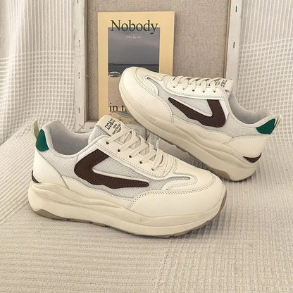 Summer Thick-soled Mesh Sneakers Women's New All-match Retro Heightened Daddy Shoes Trendy Casual Walking Shoes